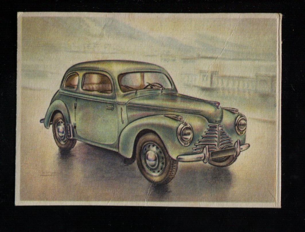 Skoda 1101 Coach 1949 Vintage 1950s Dutch Trading Card