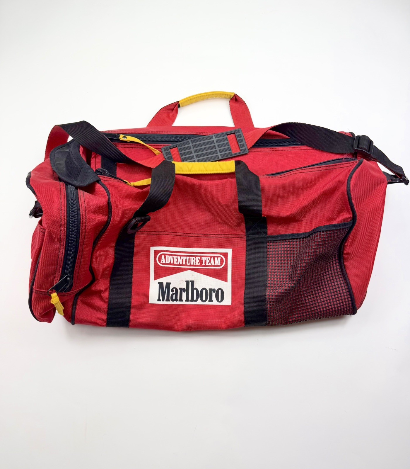 Marlboro Adventure Team Duffel Bag Vintage 1990s Gym Bag Rare many Pockets