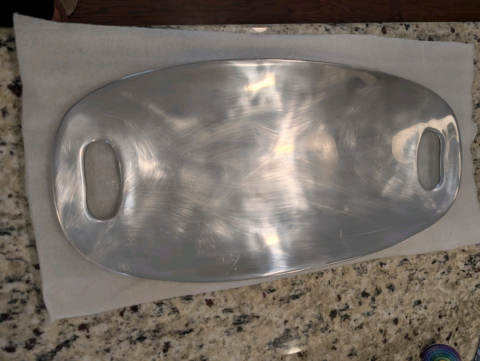 Nambe Serving Tray Alloy 18x9 Nambe Classic 611, Vintage 1992