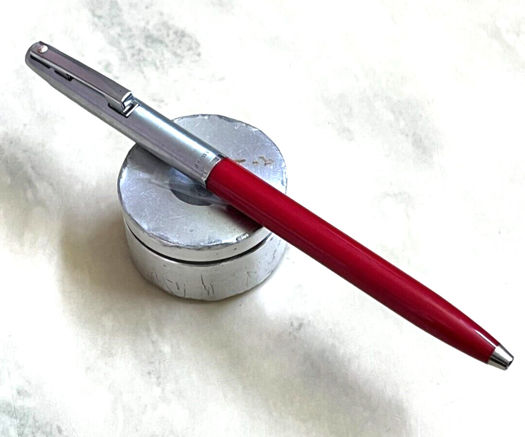 Sheaffer imperial triump 440 Reminder Clip Ballpoint pen red body Pen no refill