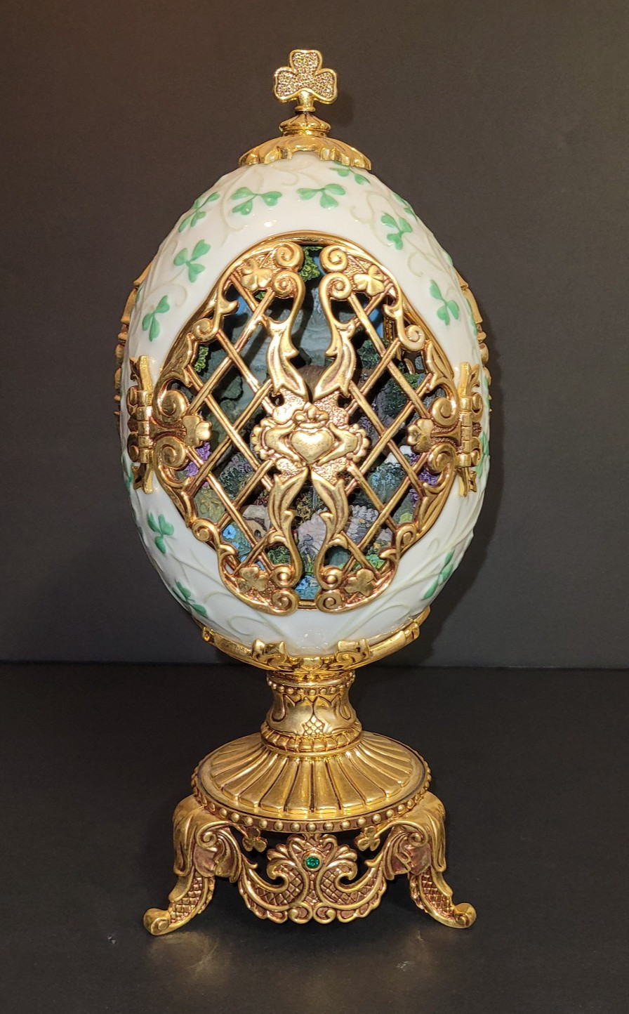 St.Patrick Faberge EMERALD ISLE Collector Egg 9\
