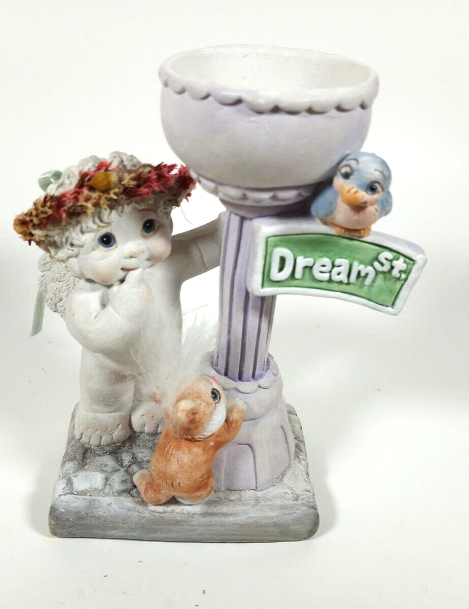 Vintage Dreamsicles Dream Street Figurine 1997 sign KristinCandle Holder Cherub