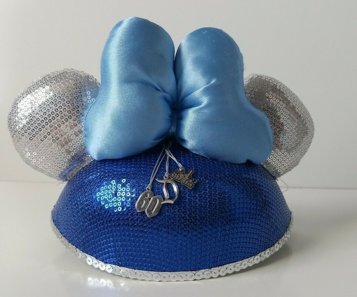 NWT Disneyland D60 60th Diamond Anniversary Celebration Sequin Minnie Ear Hat NWT Disneyland D60 60th Diamond Anniversary Celebration Sequin Minnie Ear Hat