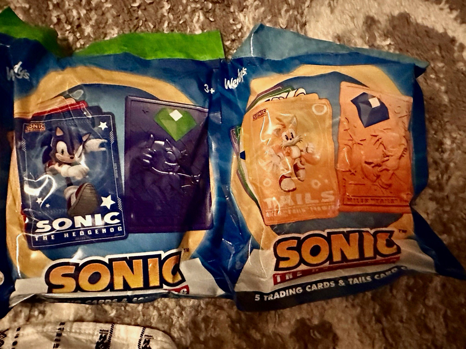Wendy\'s Sonic the Hedgehog Sealed Trading Card Packs Cards 2026. Sonic and Tails