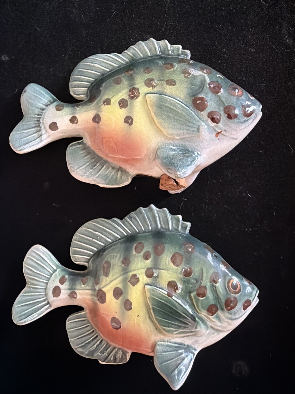 Vintage Fish S&P Salt & Pepper Shakers Sunfish Made In Japan