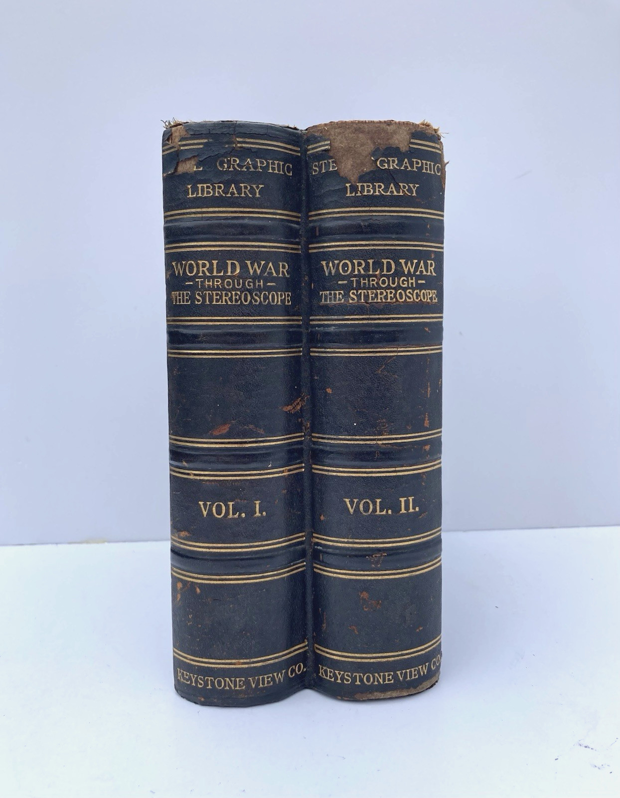 Antique WWI Stereographic Keystone Stereo-View 100 Card Library Set