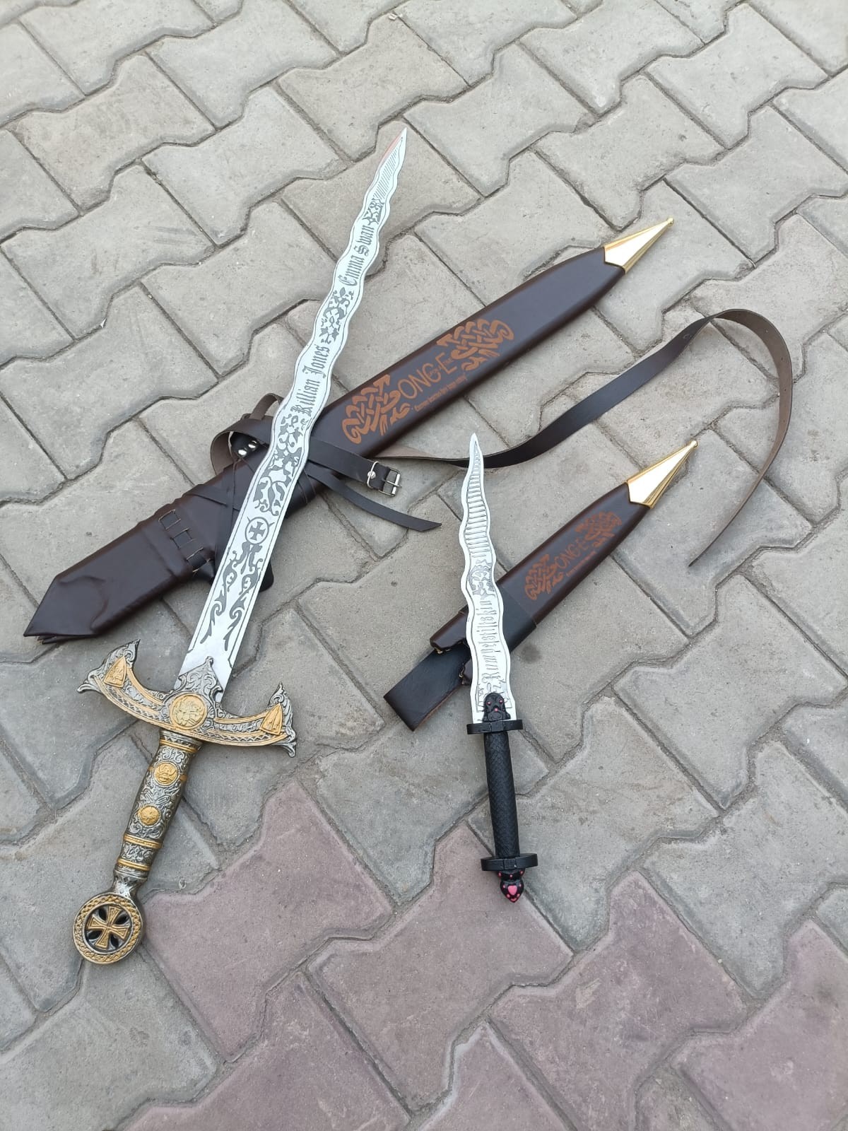 Excalibur Sword & Dagger Replica Inspired by Once upon a time with scabbard