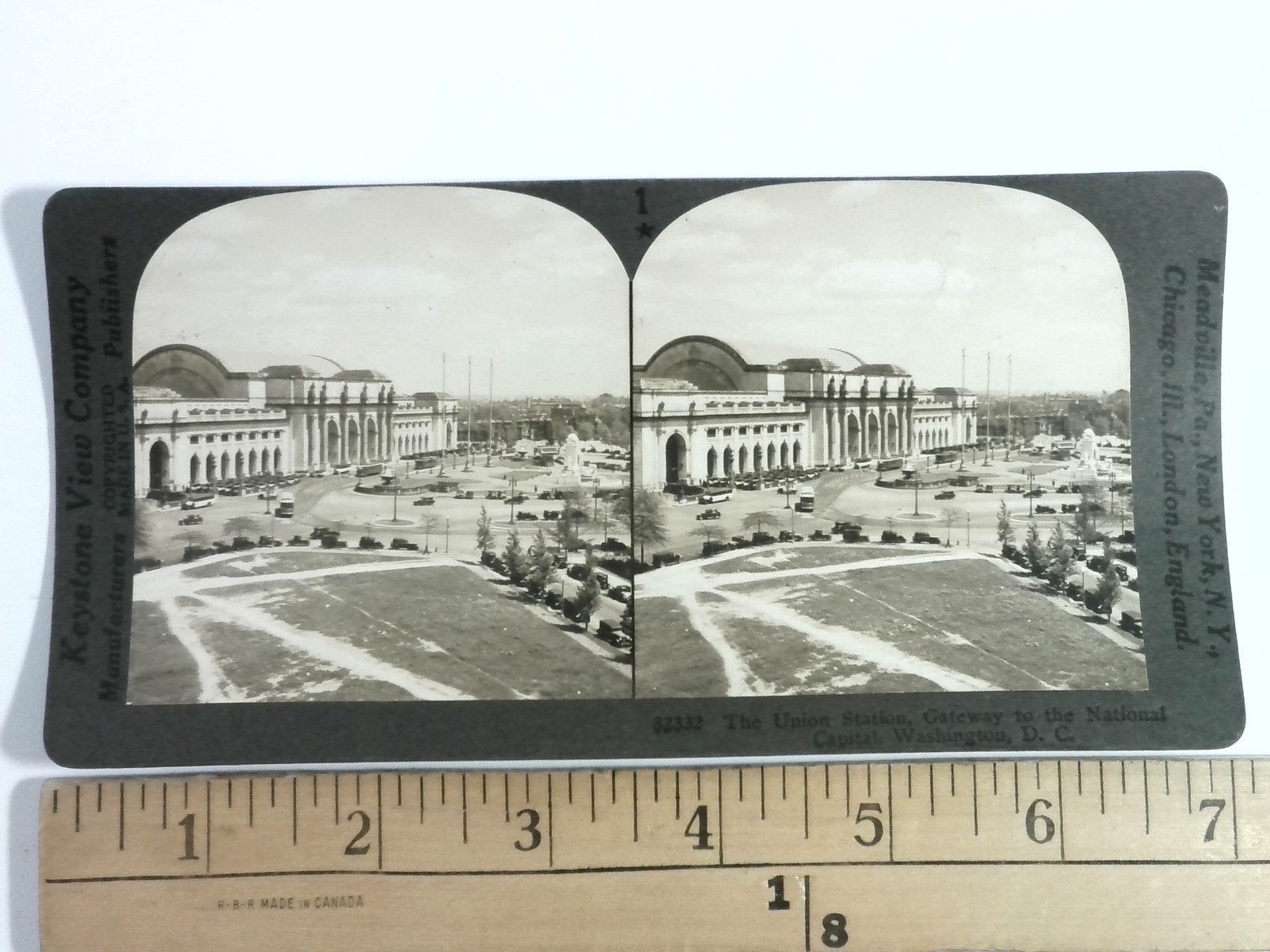 Union Station Stereoview Keystone View Co. Washington DC 1910s Architecture