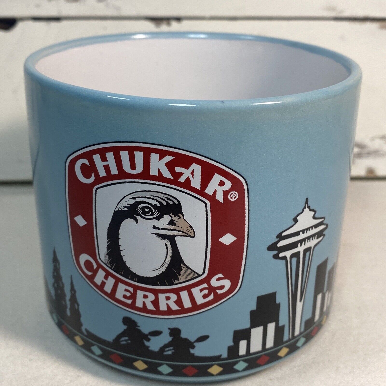 NICE Chukar Cherries Ceramic Coffee Mug/Cup Seattle WA Space Needle Rare
