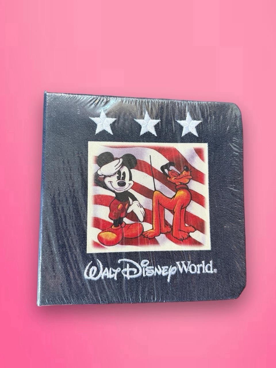 vintage 90s y2k walt disney world denim photo album NWT