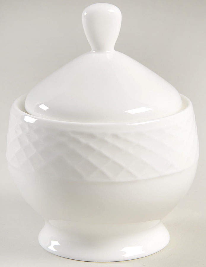 Mikasa Trellis White Sugar Bowl 11697805
