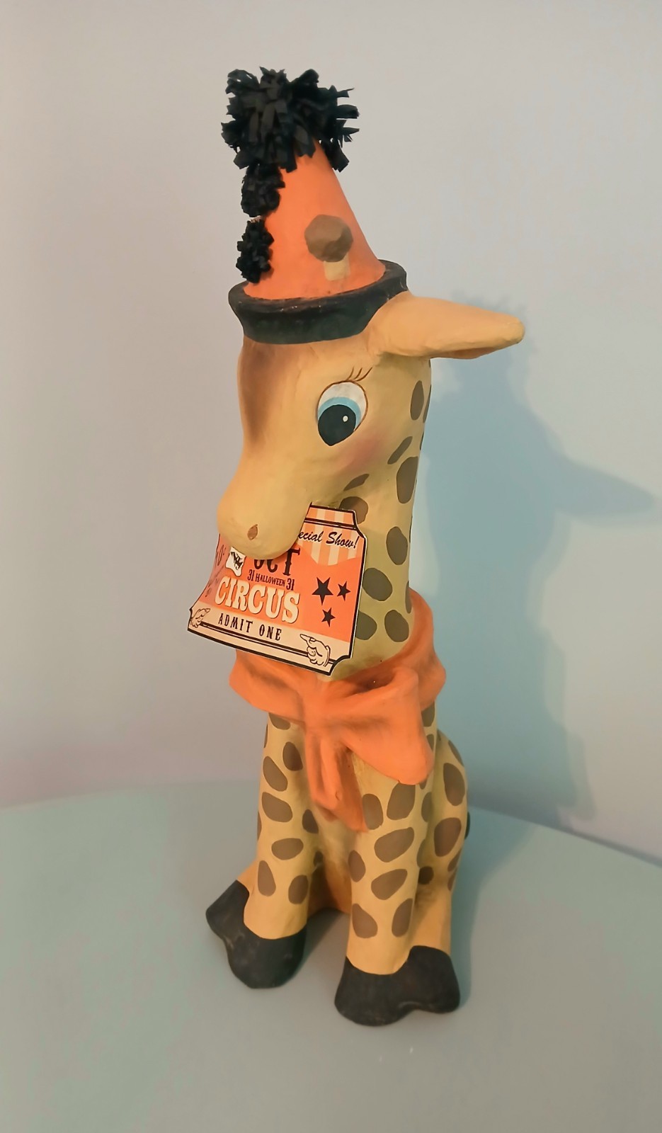 RARE BETHANY LOWE GERRY GIRAFFE Paper Mache Statue HALLOWEEN Circus RETIRED