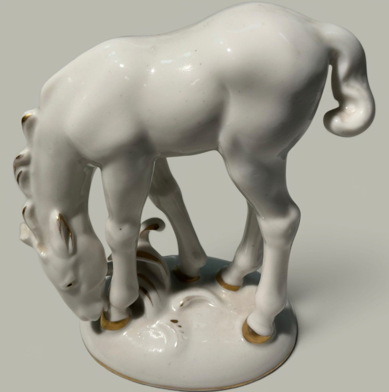 Vintage Augarten Wien Old Vienna White Handmade Porcelain Figure: Horse Vintage Augarten Wien Old Vienna White Handmade Porcelain Figure: Horse