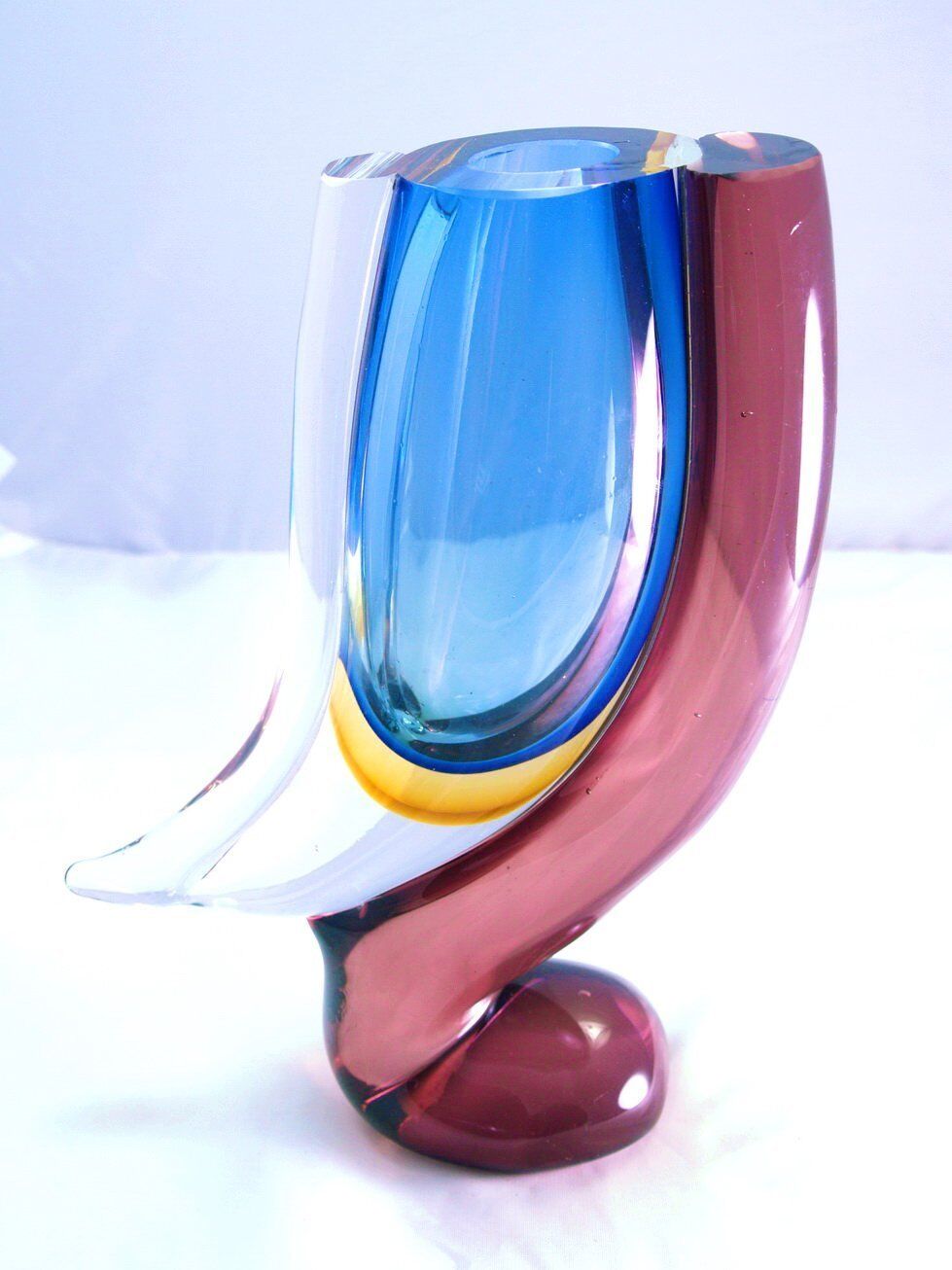 M Design Art Glass Vase Mouth Blown Surrounding Sommerso Vase X479