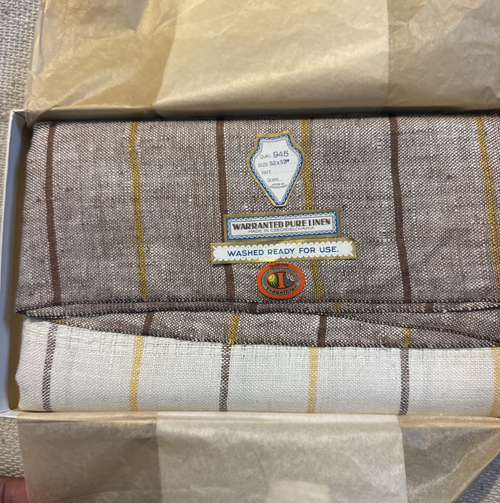 Unused NWT Vintage Czech Tablecloth 52