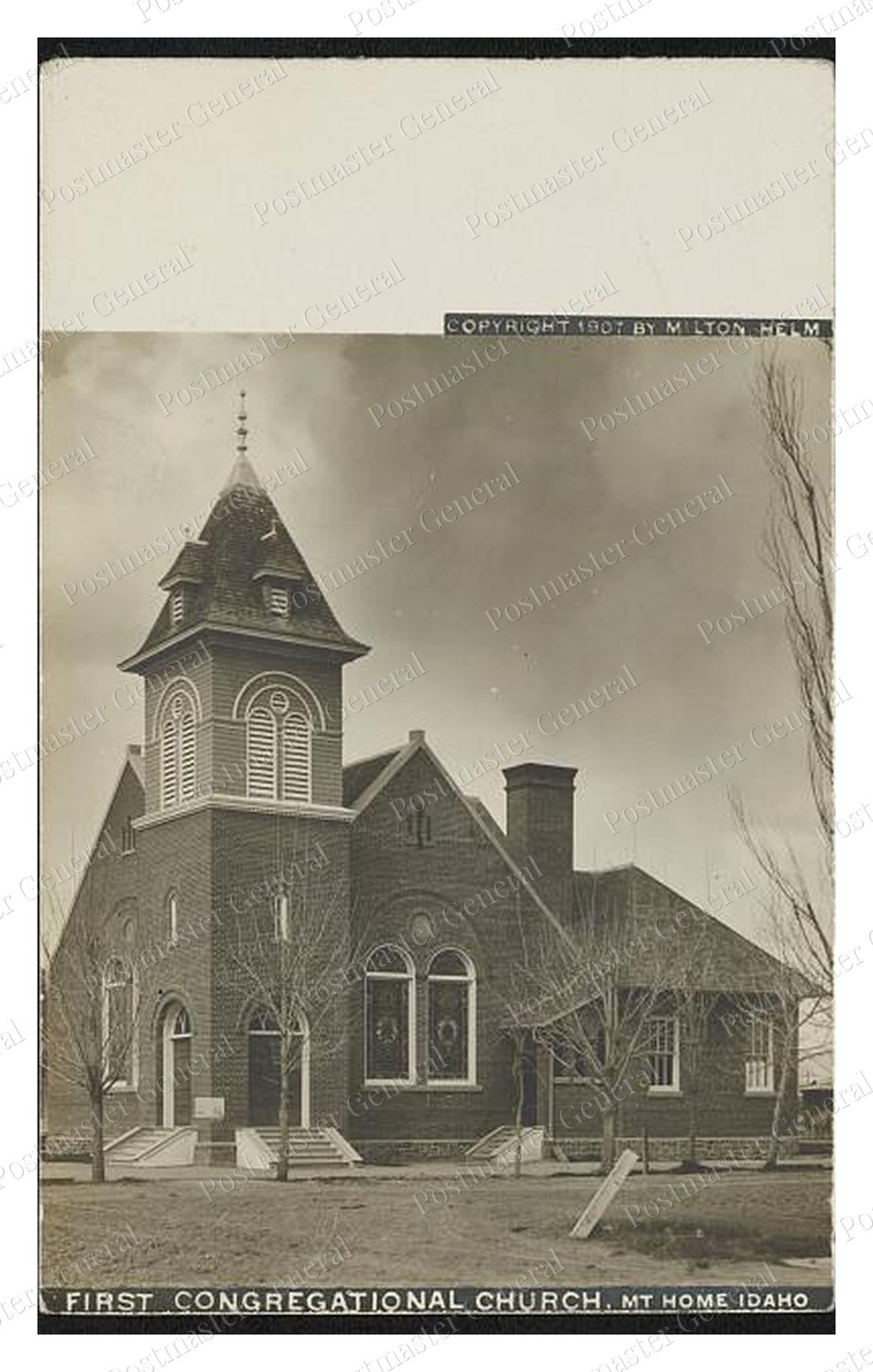 Mountain Home Idaho First Congregational Church Standard Postcard COPY RPPC Mountain Home Idaho First Congregational Church Standard Postcard COPY RPPC