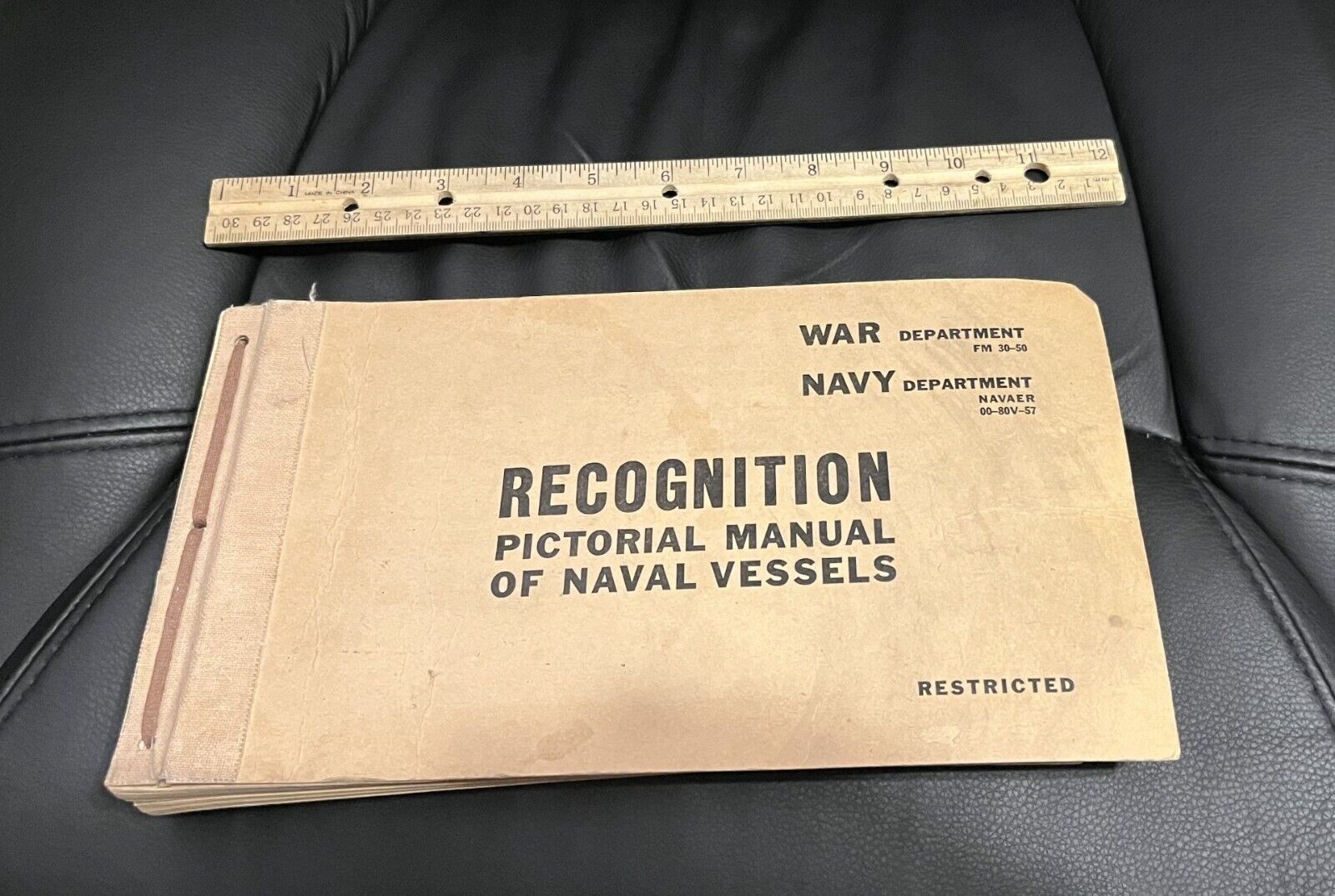 WWII Recognition Pictorial Manual of Naval Vessels, 1943, War & Navy Dept