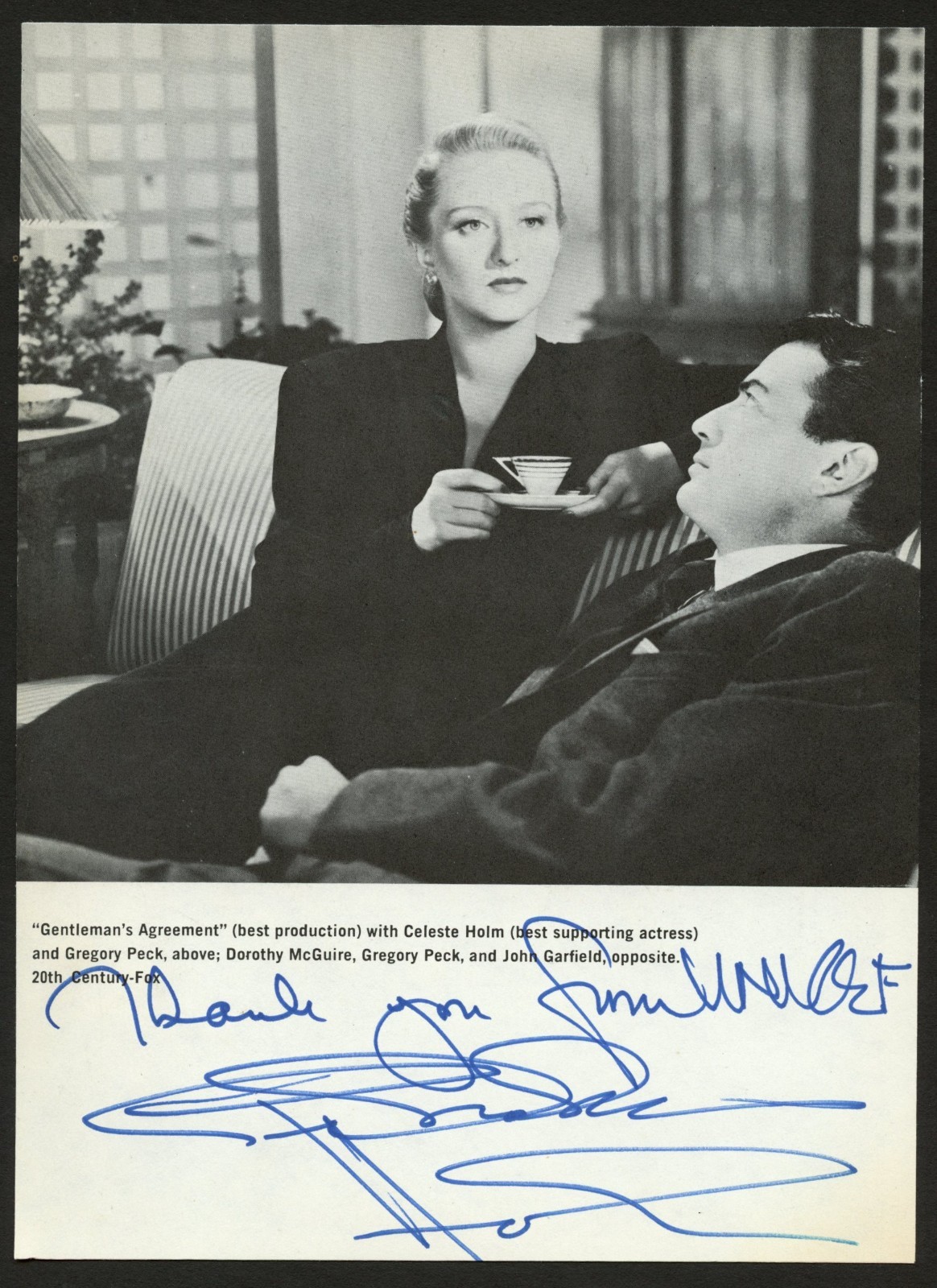 Celeste Holm signed autograph 6x8 book photo Actress: Gentlemen\'s Agreement BAS