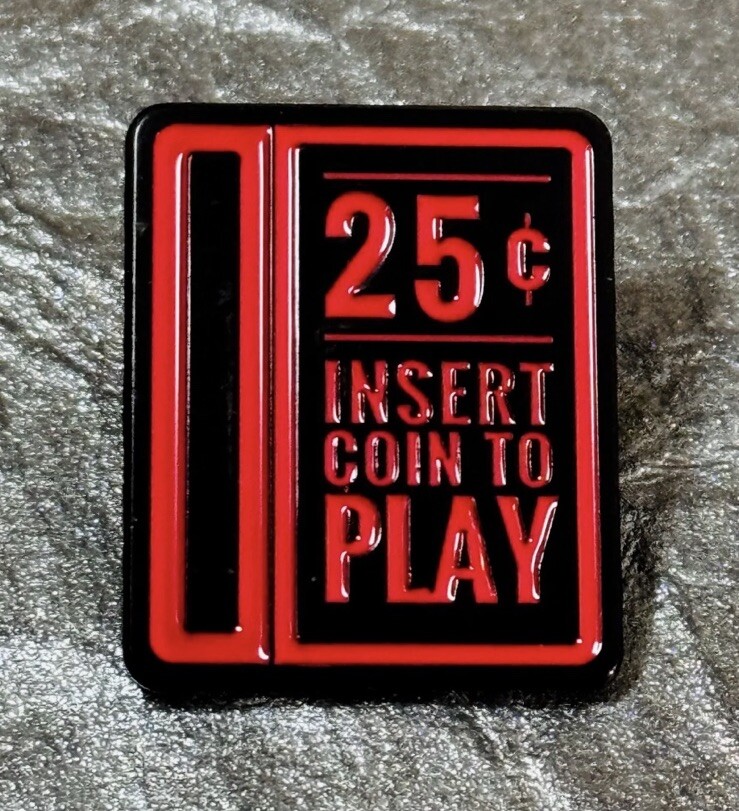 Retro Arcade Game Coin Slot Enamel Pin Nostalgic -Brand New Custom