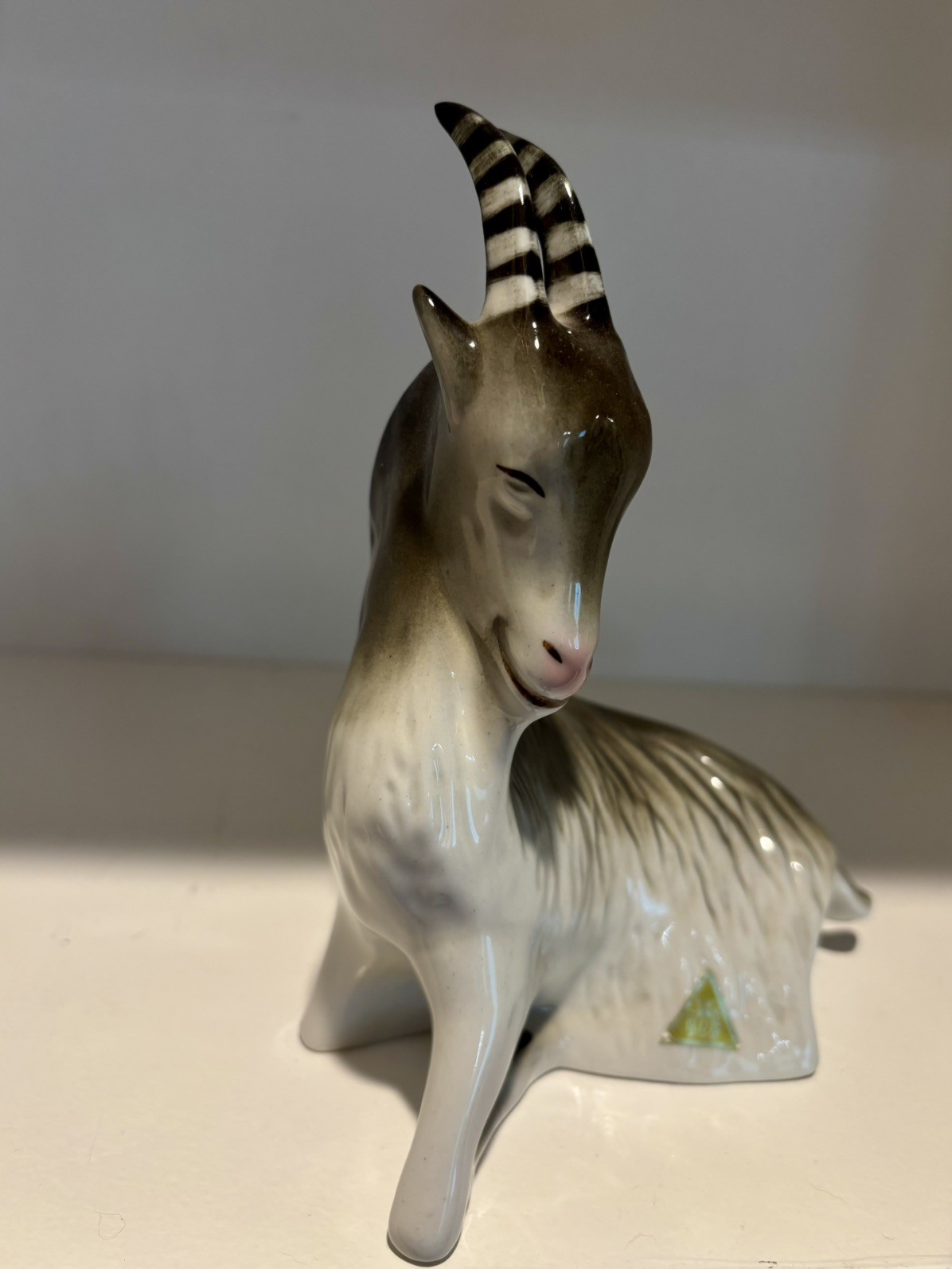 Beautiful Royal Dux Bohemia Porcelain Goat- 6 1/2 Beautiful Royal Dux Bohemia Porcelain Goat- 6 1/2