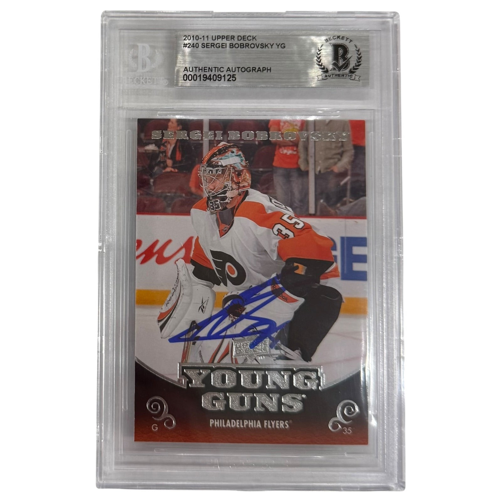 Sergei Bobrovsky Autographed 2010-11 Upper Deck Young Guns #240 Rookie Card - Be Sergei Bobrovsky Autographed 2010-11 Upper Deck Young Guns #240 Rookie Card - Be