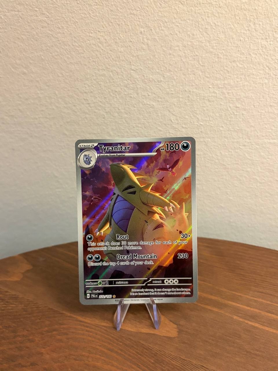 Tyranitar 222/193 SV02 Paldea Evolved Illustration Rare IR Full Art Holo Pokemon