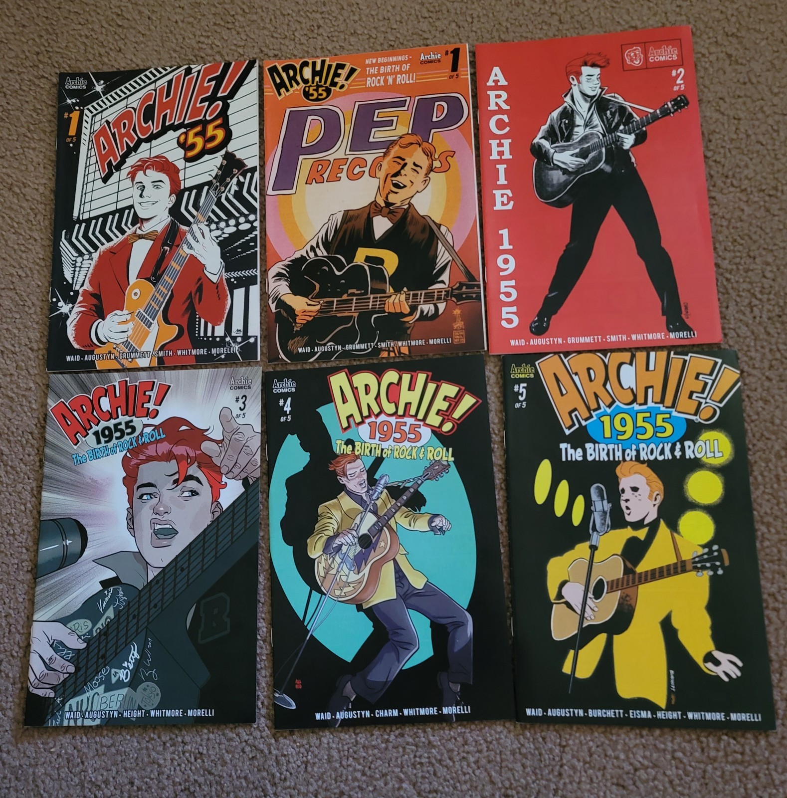 Archie \'55 Complete 5-issue series + variant #1 cover, lot of 6