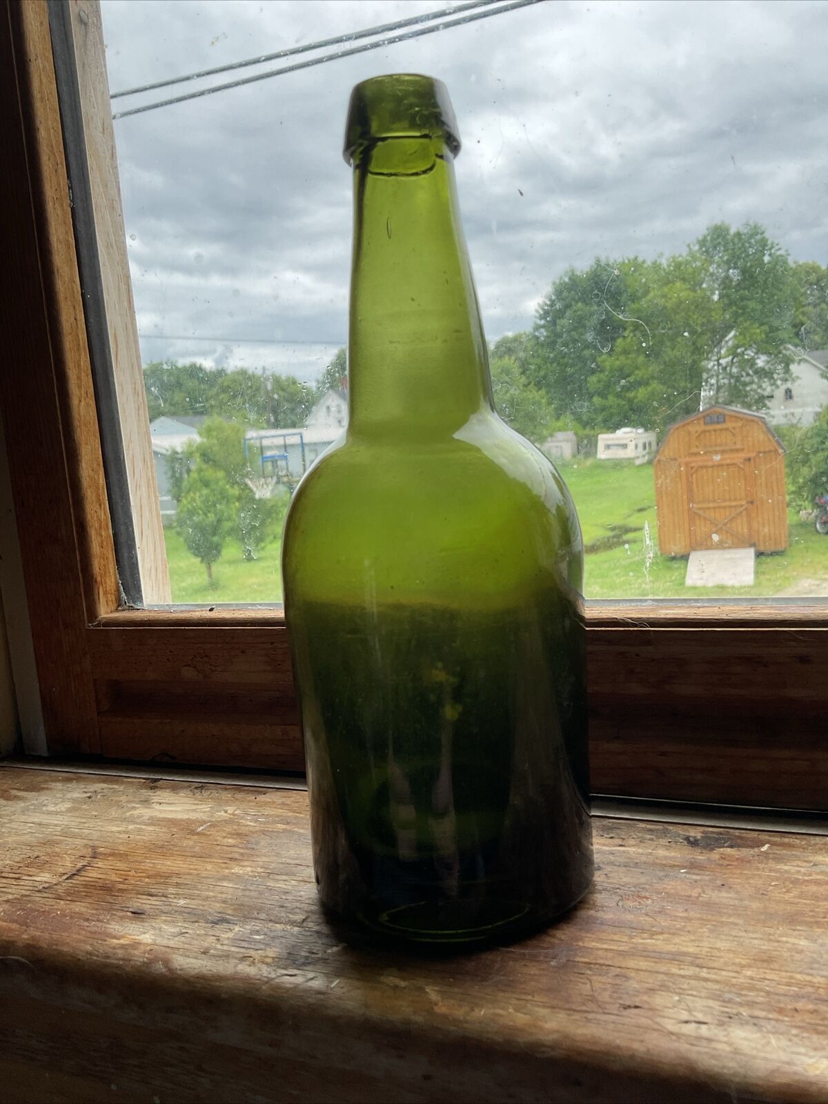 19th Century Olive Colored Pontiled Ale Bottle
