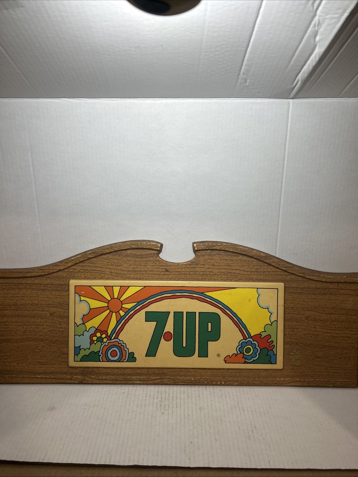 Vintage 1970s 7UP Psychedelic Store Display Sign John Alcorn Style