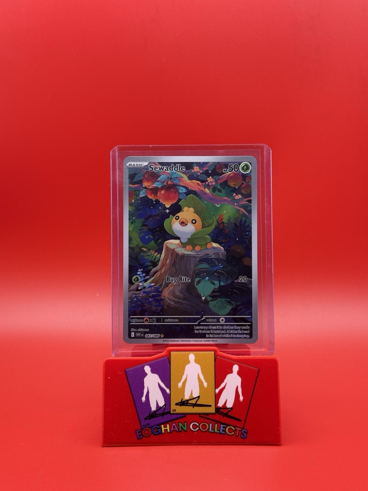 Sewaddle 087/086 - Pokemon TCG White Flare EN - Illustration Rare Holo