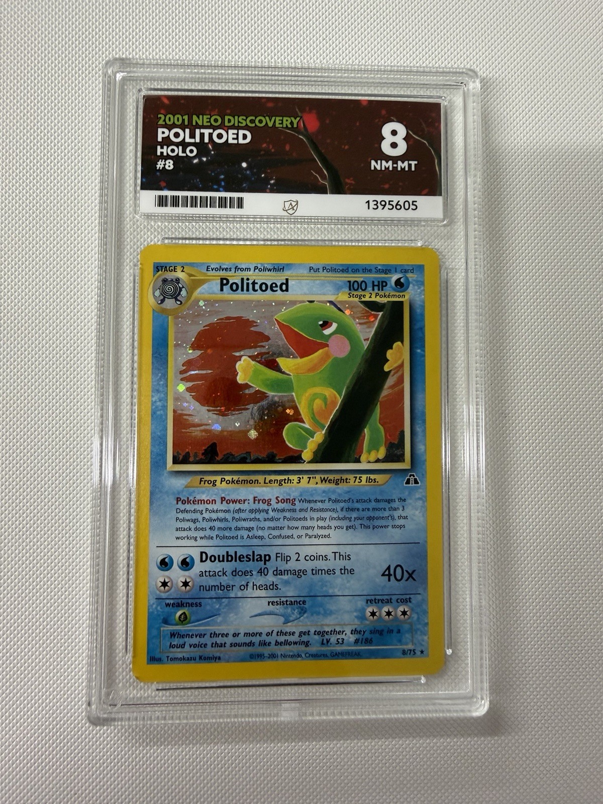 2001, Politoed, #8, New Discovery, Holo, ACE 8
