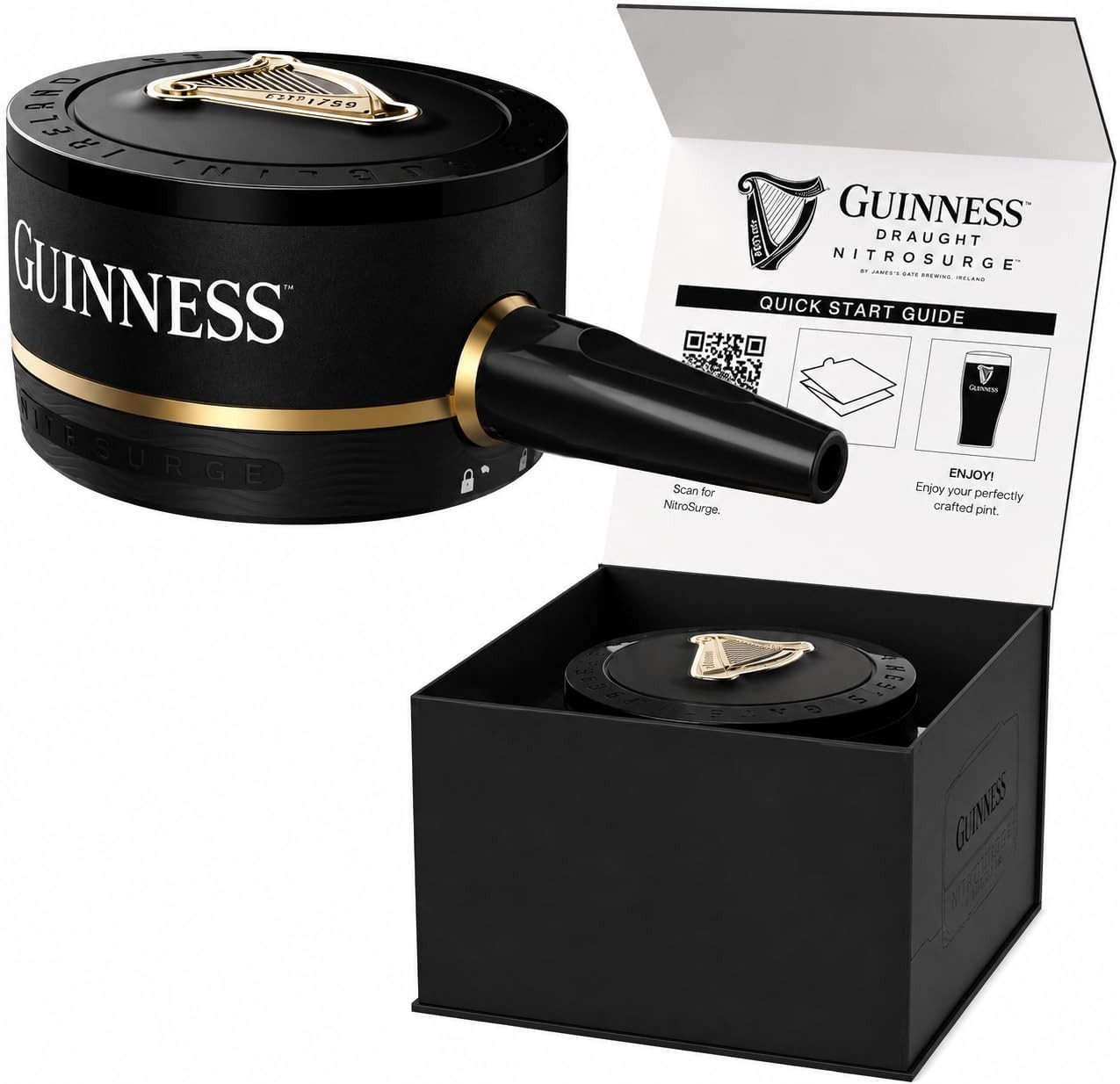 Guinness Draught Nitrosurge Device Stout Beer Perfect Pub Pour at Home Rich
