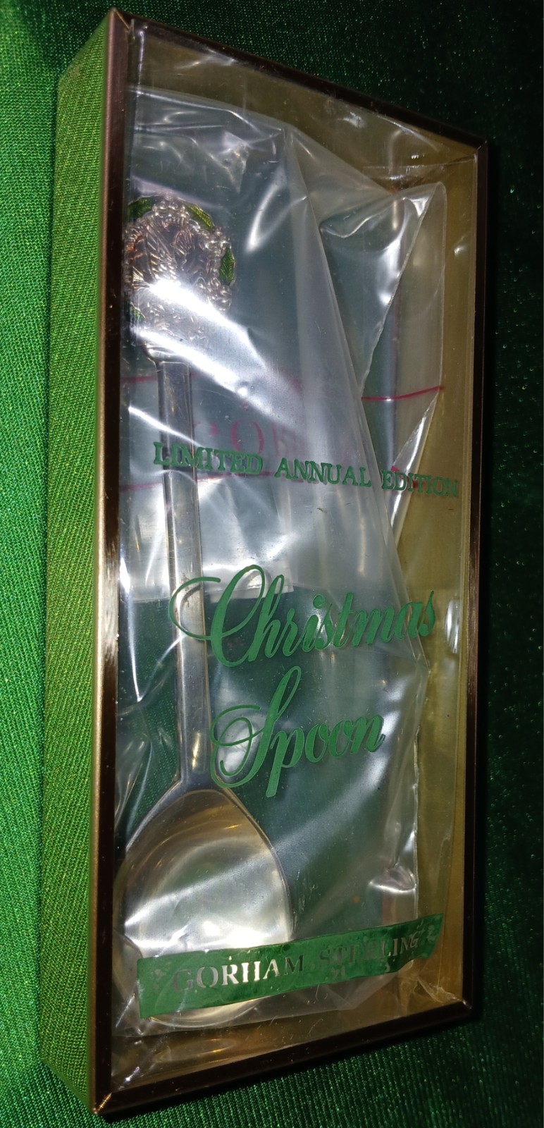 1977 Gorham Sterling Silver Peace Doves Christmas Spoon 1 Ounce 28 Grams NIB 1977 Gorham Sterling Silver Peace Doves Christmas Spoon 1 Ounce 28 Grams NIB