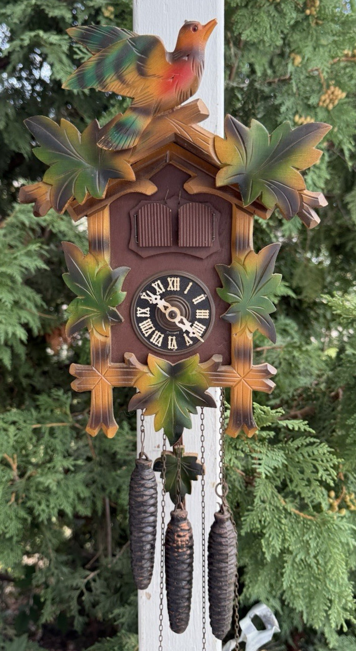 Vintage Regula Bachmaier Klemmer German Cuckoo Clock - VIDEO - DOUBLE DOOR