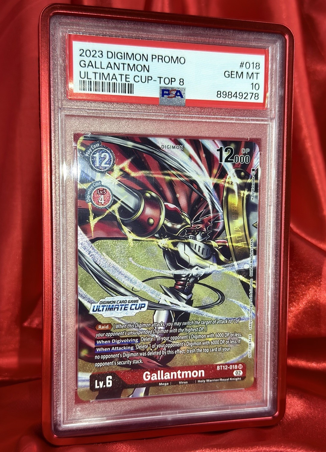 digimon PSA 10 Gallantmon Ultimate Cup TOP 8  Prize 🏆 Pop 9 💎