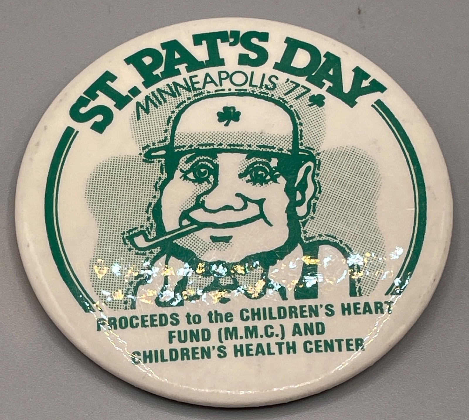 Vintage 1977 Minneapolis St. Patrick\'s Day Pinback