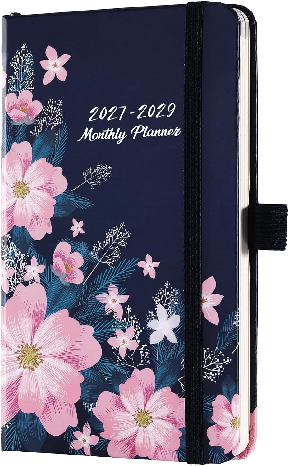 2027-2029 Pocket Calendar 3 Year Monthly Planner with Notes Pages and Pen Loop