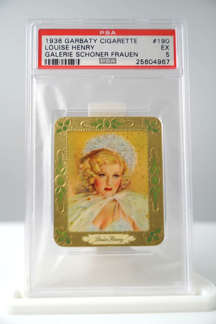Vintage 1936 LOUISE HENRY Garbaty Tobacco Card #190 PSA 5 EX