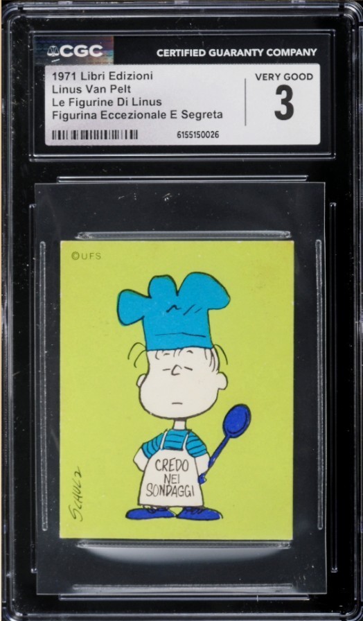 1971 Libri Edizioni Figurine Di Linus CGC 3 SECRET PROMO Peanuts Charlie Brown 