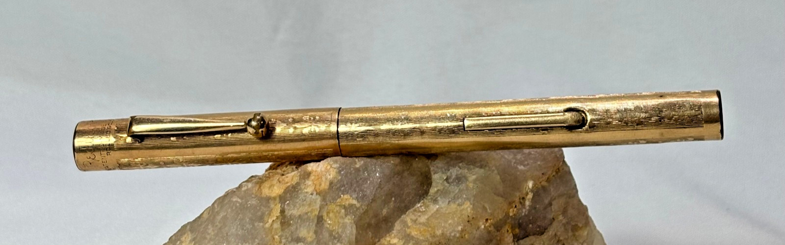 1920\'s Redipoint Rolled Gold Fountain Pen The Home Insurance Co NY 14kt Gold Nib