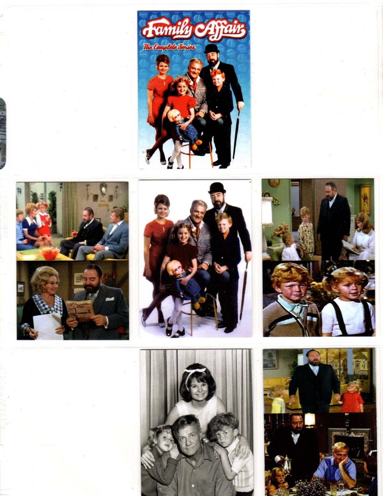 FAMILY AFFAIR   TV SHOW    CUSTOM   NOVELTY   TRADING CARD 6 CARDS  SET