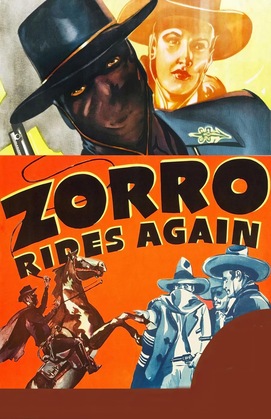 Zorro Rides Again 1937 Poster Print Wall Art Movie Decor