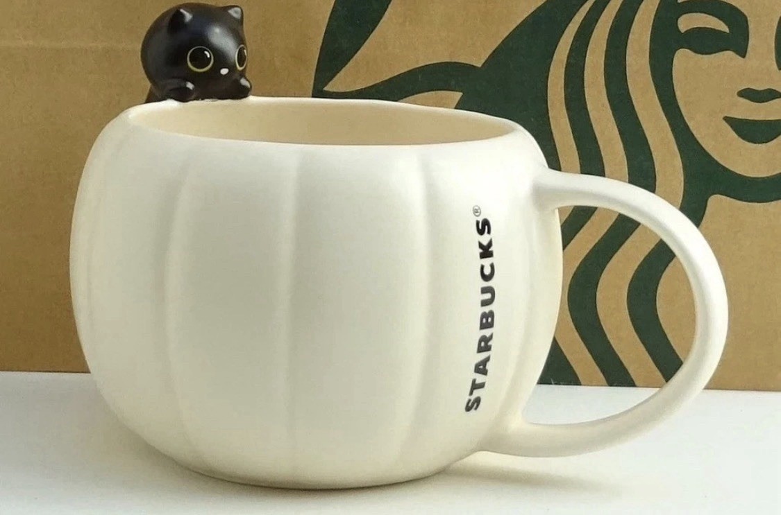 Starbucks 2026 Halloween Ceramic Mug with Black Cat