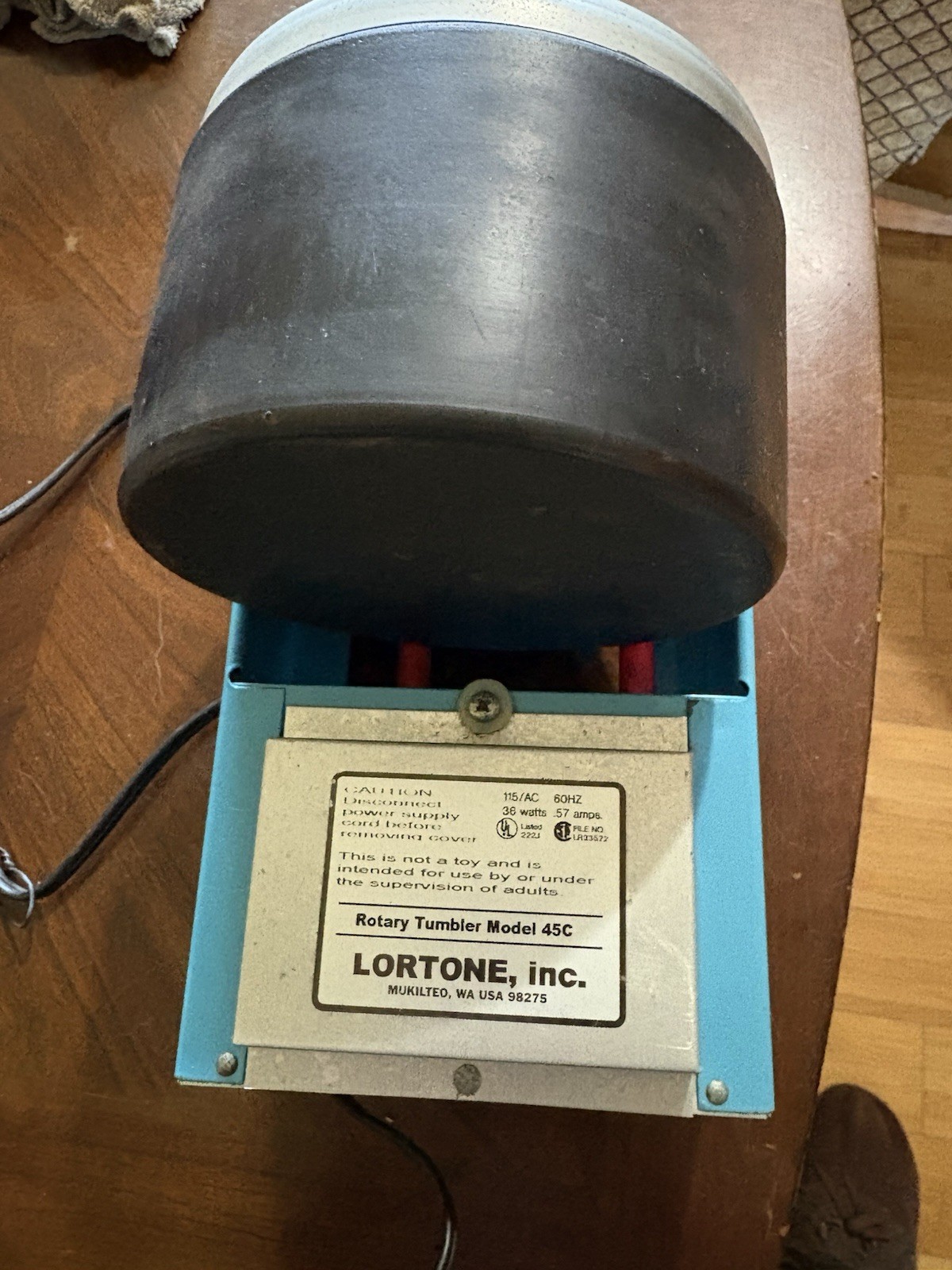Lortone Model 45C Rotary Rock Tumbler Single Rubber Barrel Lapidar