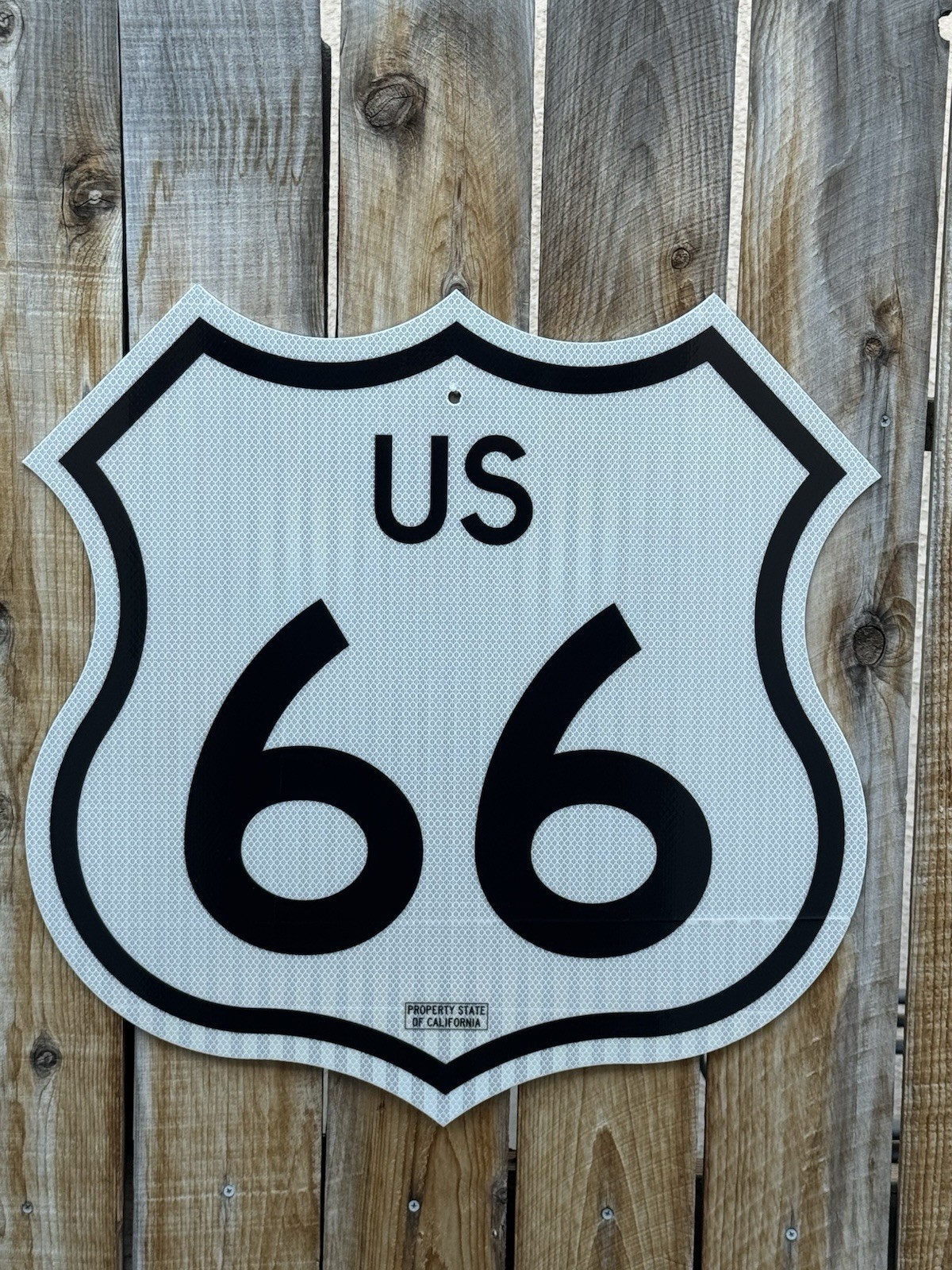 Authentic California Route 66 Sign With CA Print Stamp