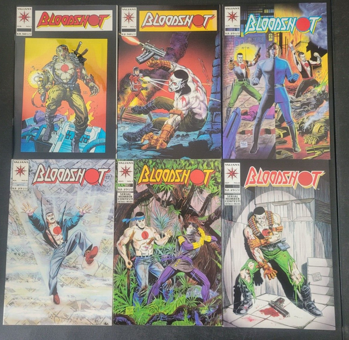 BLOODSHOT #1 2 5 6 7 8 (1993) VALIANT COMICS 1ST FULL APPEARANCE NINJAK SET OF 6