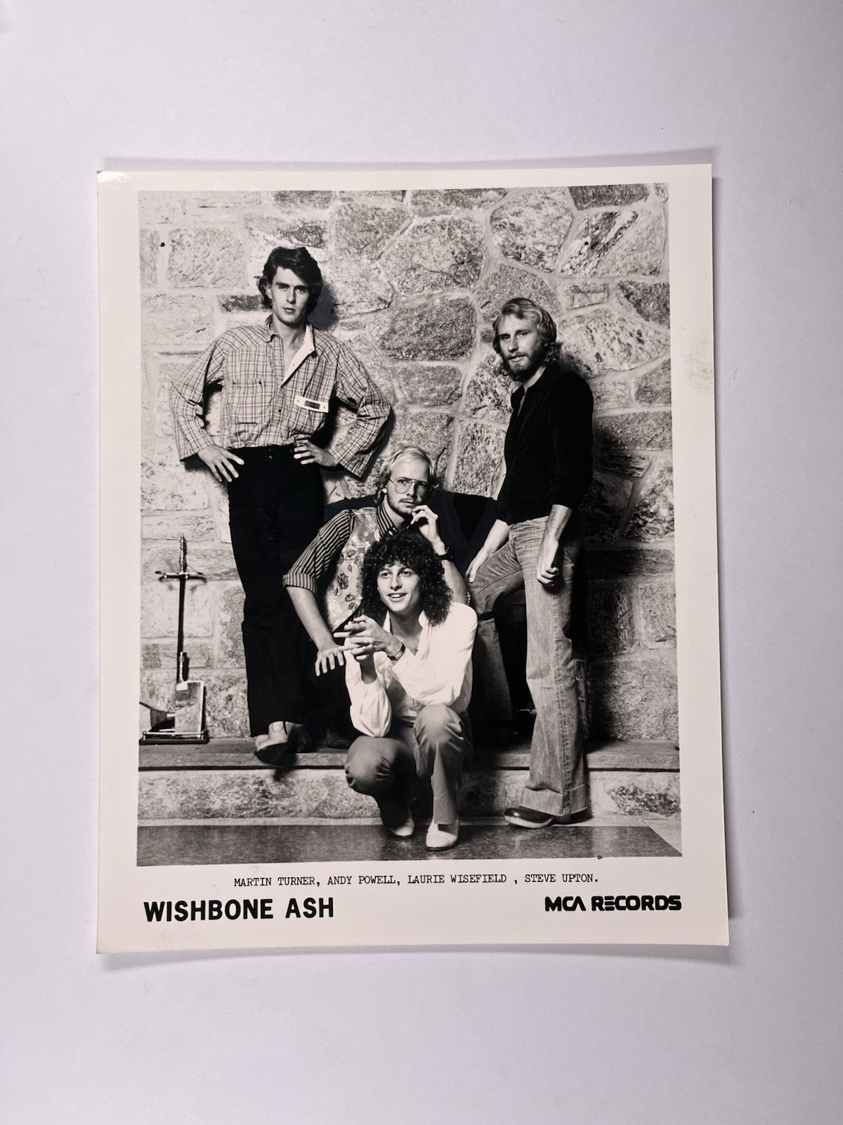 Wishbone Ash Photograph Original Black And White Press Promotion7th June 1980