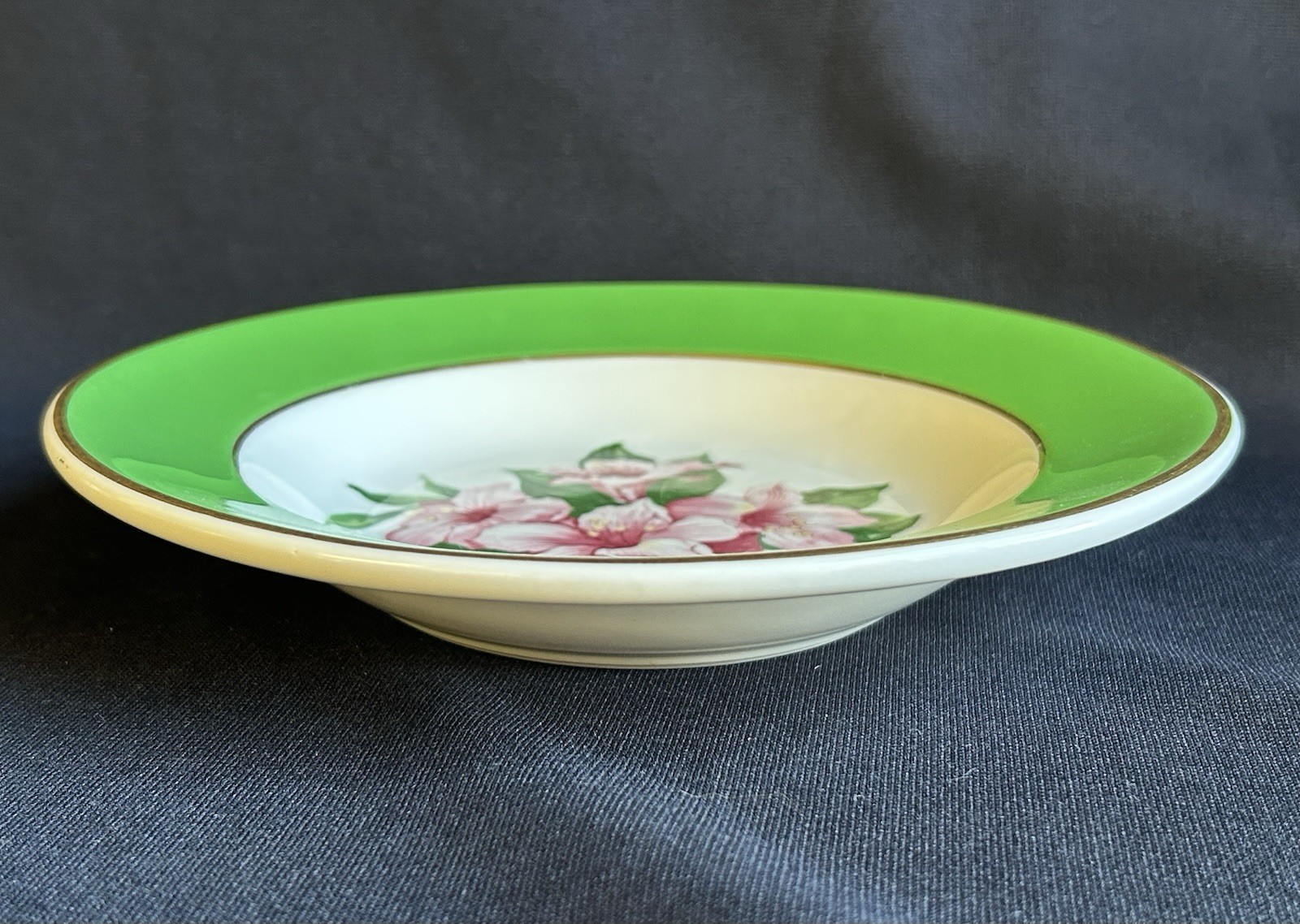Vintage 1958 Greenbrier Resort Bowl with Gold Rim