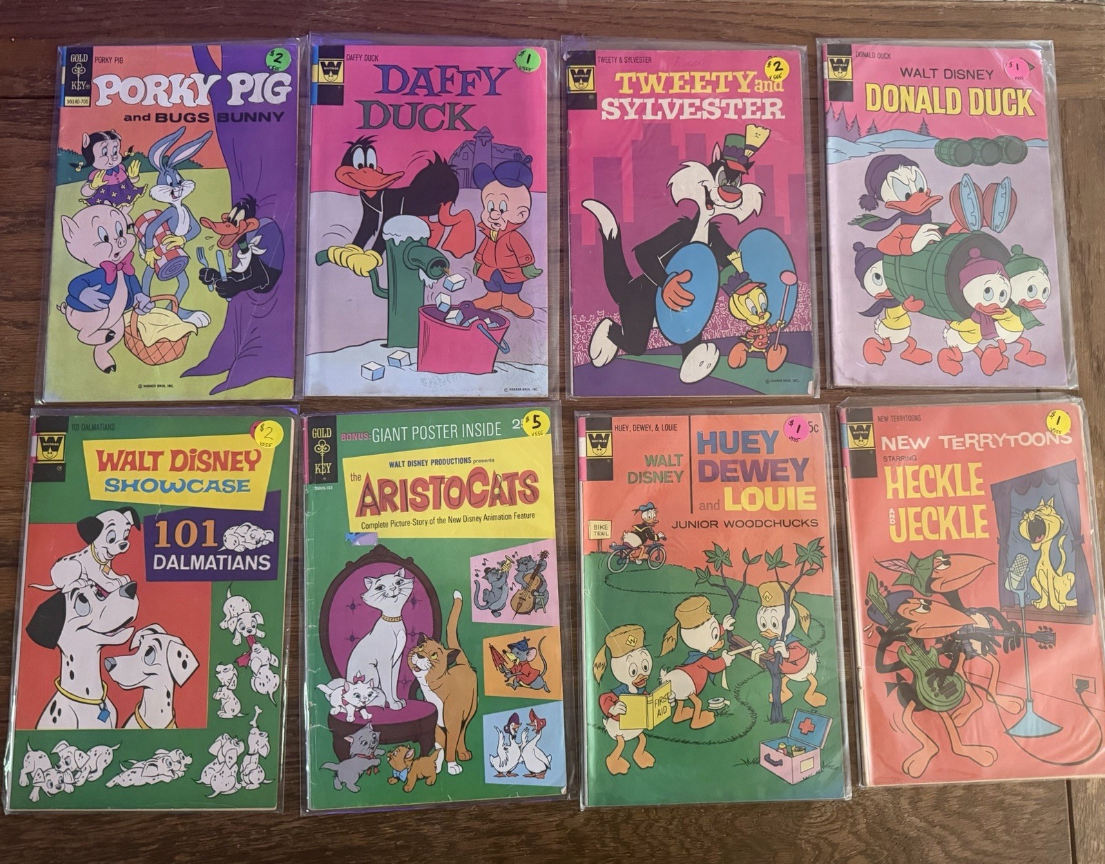 23 Vintage Gold Key Whitman Comics Lot Disney Looney Tunes Aristocats 1970s