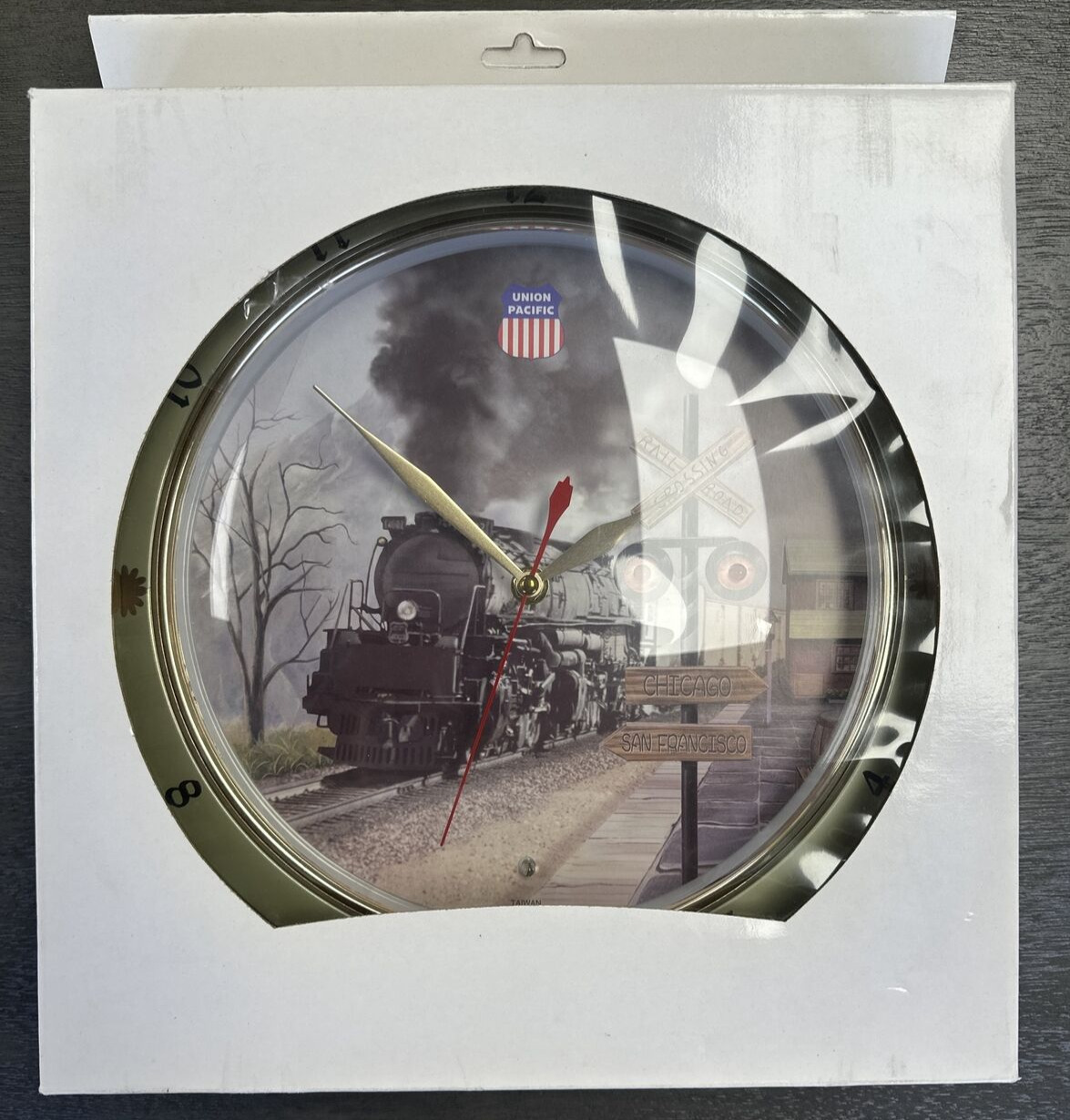 Union Pacific Railroad Clock - Steam Locomotive - Chicago/San Francisco w/LED